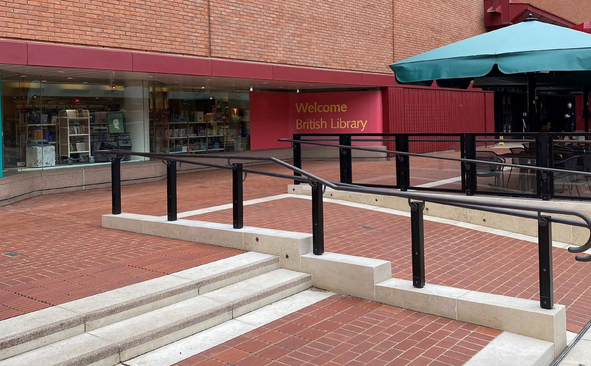 Ketley Staffs red pavers at the British Library in London